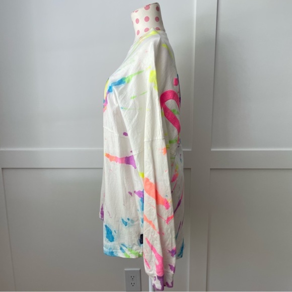 SOLD - Spirit Jersey Disney Tie Dye Neon Rainbow Splatter Shirt Medium Unisex - Picture 4 of 8